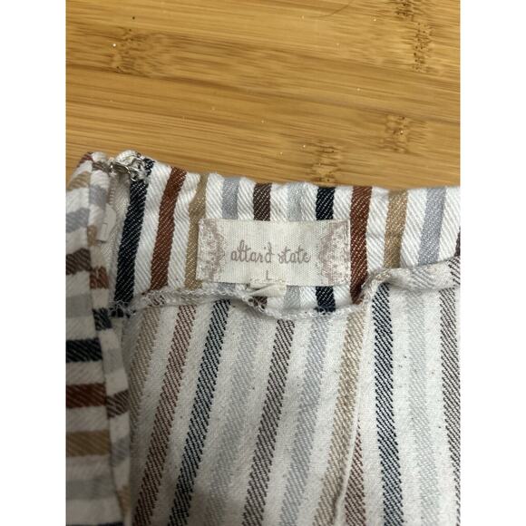 Altar'd State 100% Cotton Striped Mini Retro 70’s Vibe Playful Feminine Sz LG - Picture 4 of 4
